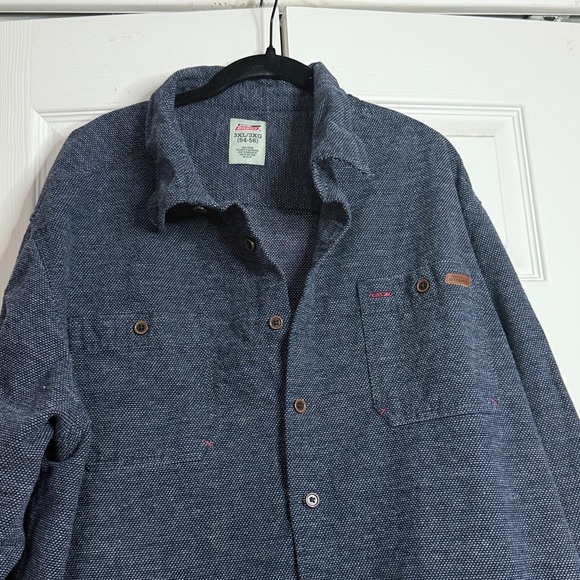 Dickies Navy Textured Heavyweight Shirt size 3x - Picture 2 of 8